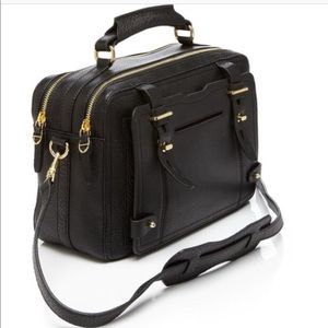 Etienne Aigner Exotic Black Satchel Crossbody